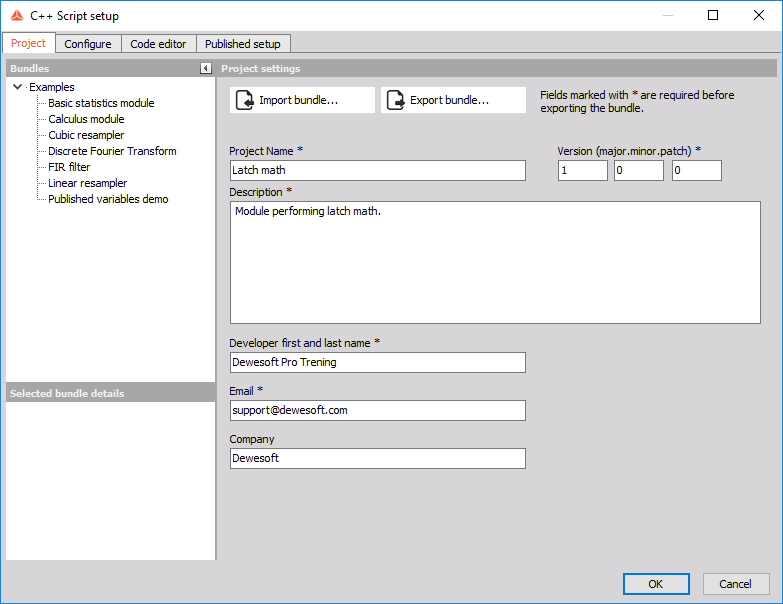 C++ Script | Dewesoft