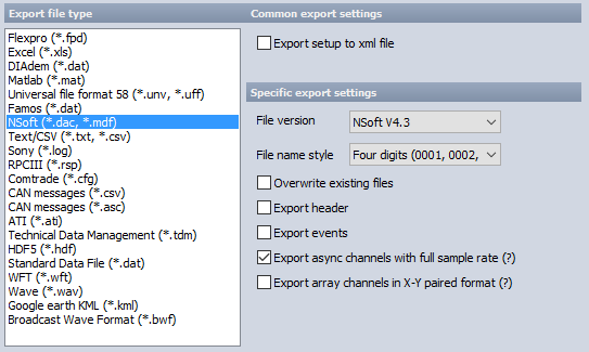 Exporting Data Dewesoft Training Portal